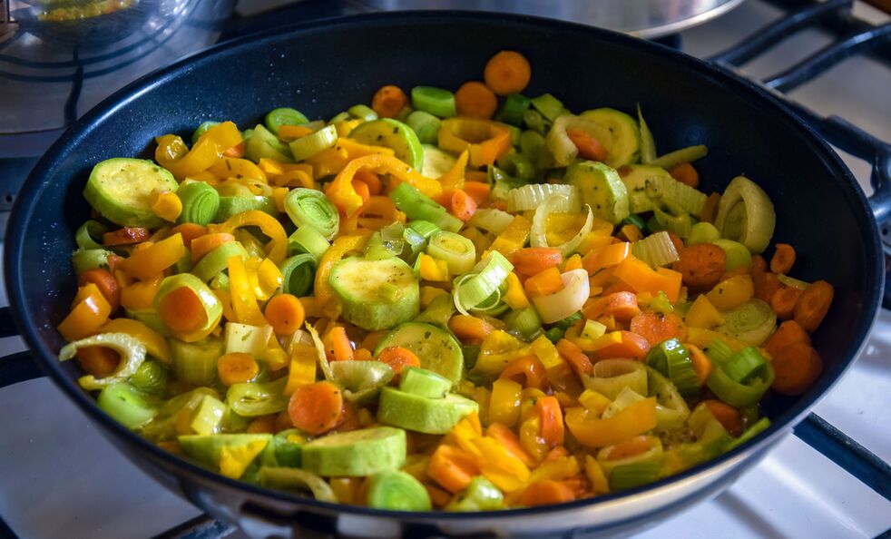 Las verduras cocidas son un alimento saludable y rico en fibra. 